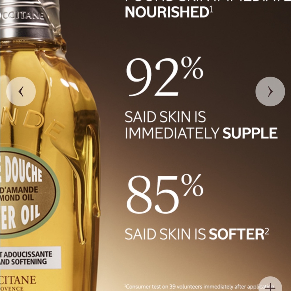 3-PACK. L'OCCITANE Almond Oil Shower Gel - 2.5oz (3 bottles in the pack) - Picture 2 of 3